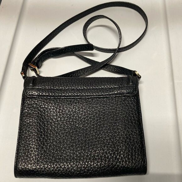 Kate Spade Black Pebbled Leather Everett Way Merrick Shoulder Bag Crossbody EUC - Picture 4 of 11